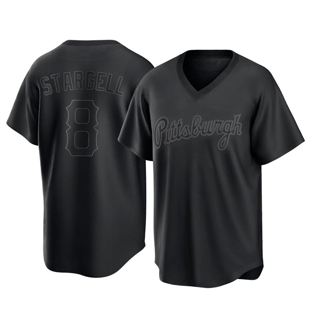 Ndoa P.Pirates #8 Willie Stargell Player Black Fashion Home Game Stitched Jerseys