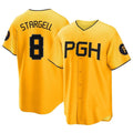 Ndoa P.Pirates #8 Willie Stargell Player Gold City Connect Home Game Stitched Jerseys