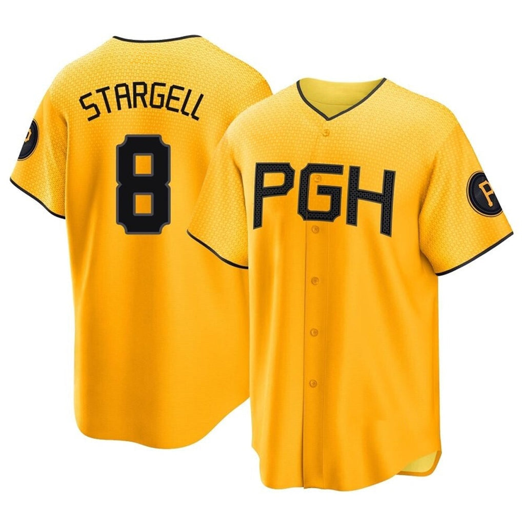 Ndoa P.Pirates #8 Willie Stargell Player Gold City Connect Home Game Stitched Jerseys