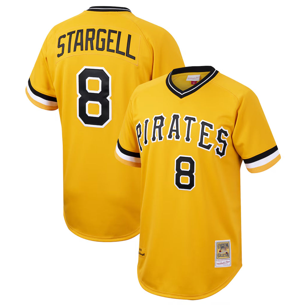 Ndoa P.Pirates #8 Willie Stargell Player Gold Mitchell & Ness Cooperstown Collection 1979 Limited Stitched Jerseys
