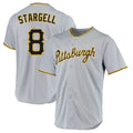 Ndoa P.Pirates #8 Willie Stargell Player Gray Road Home Game Stitched Jerseys