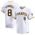 Ndoa P.Pirates #8 Willie Stargell Player White Home Limited Stitched Jerseys