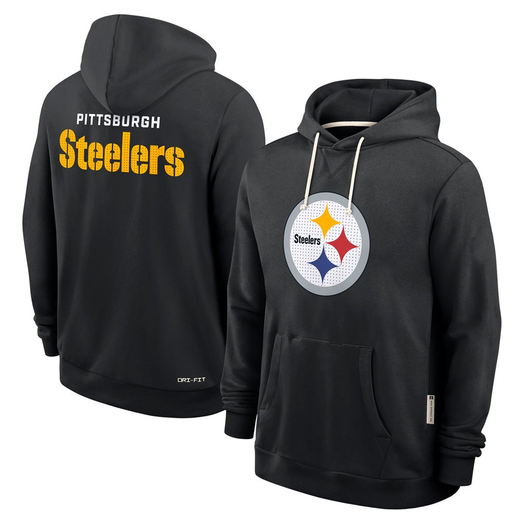 Ndoa P.Steelers Blck LOGO Pullover Hoodies Limited Blank Player Stitched Jerseys