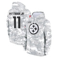 Ndoa P.Steelers #11 Michael Pittman Jr. Player Arctic Camo Limited Salute to Service Pullover Hoodies Game Stitched Jerseys
