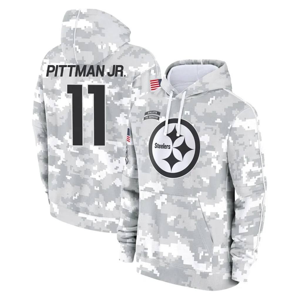 Ndoa P.Steelers #11 Michael Pittman Jr. Player Arctic Camo Limited Salute to Service Pullover Hoodies Game Stitched Jerseys