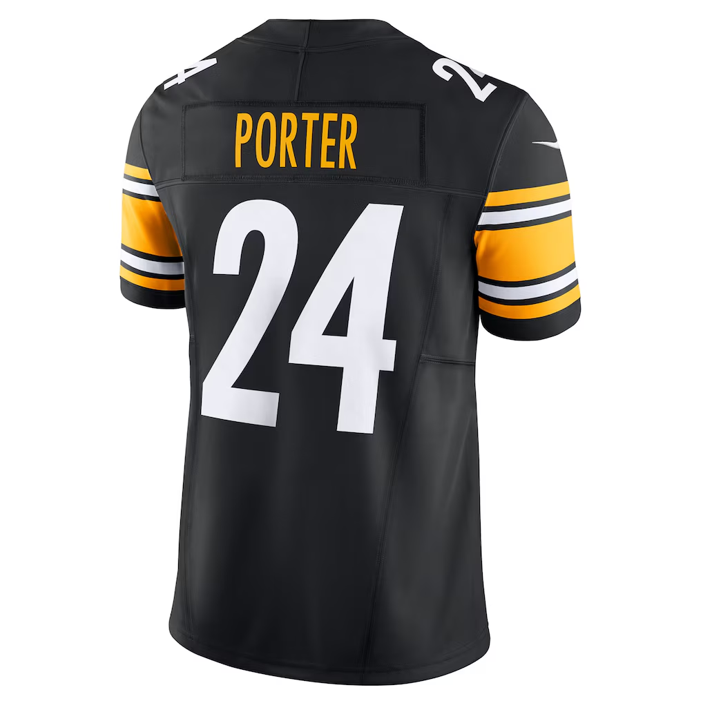 Ndoa P.Steelers #24 Joey Porter Jr. Black Vapor F.U.S.E. Limited Stitched Jersey