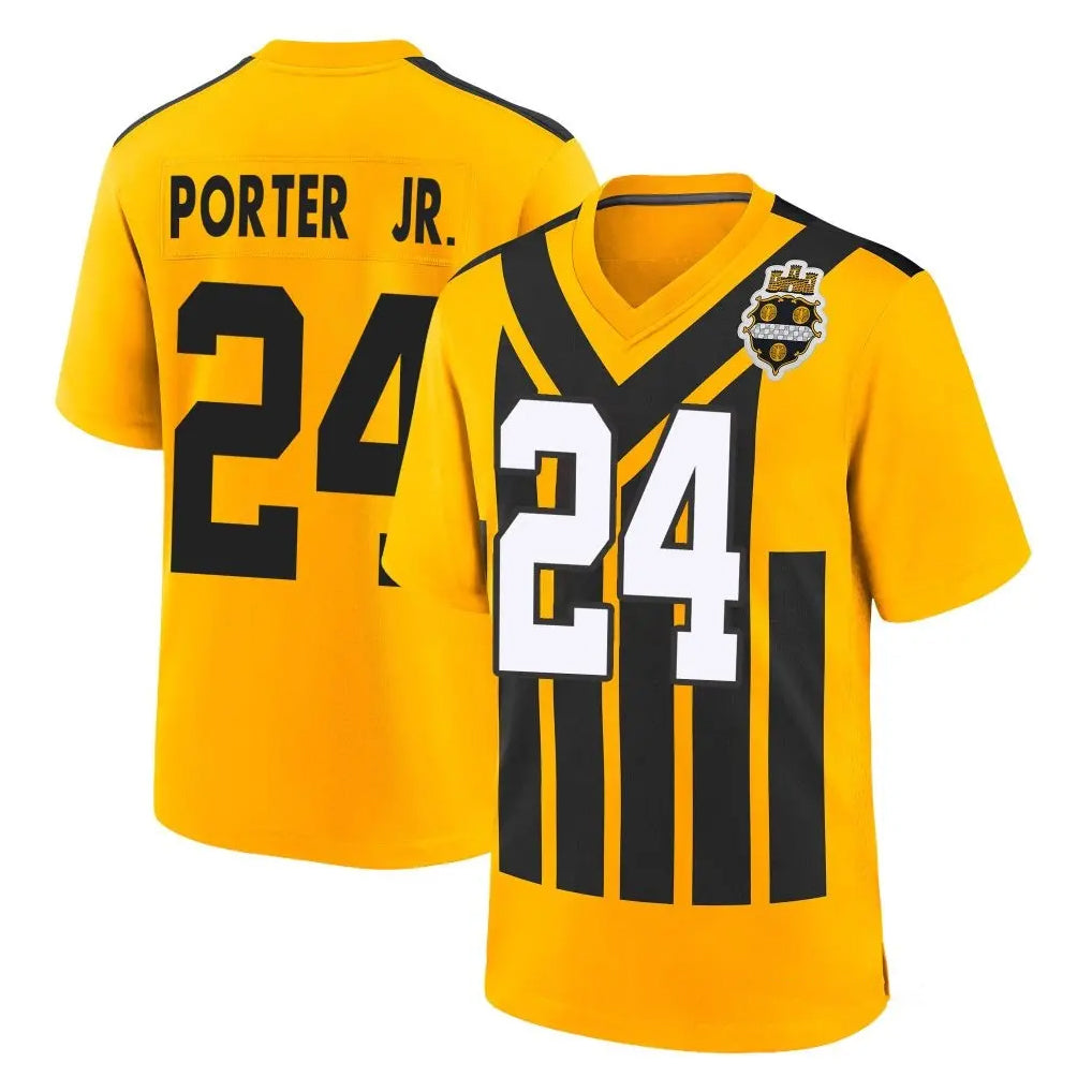 Ndoa P.Steelers #24 Joey Porter Jr. Player Gold Limited 1933 Throwback Home Game Stitched Jerseys