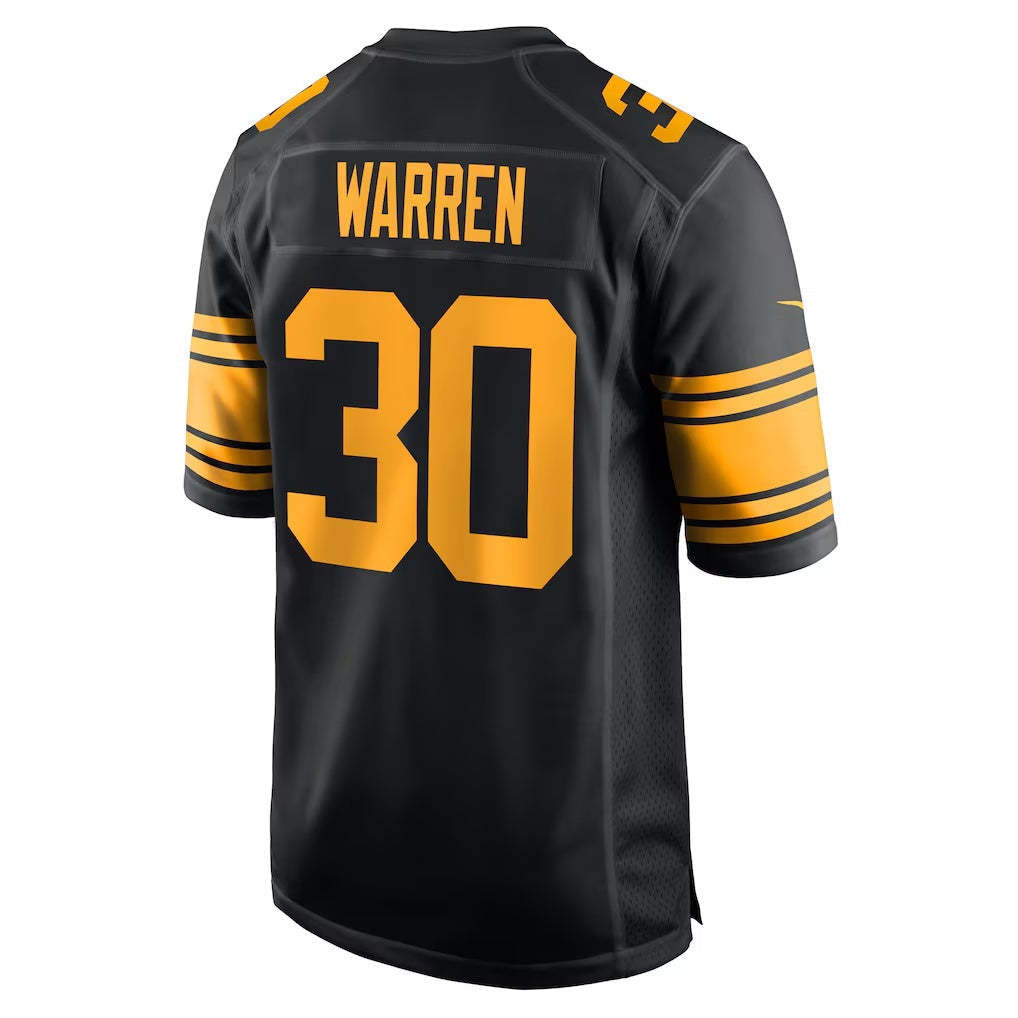Ndoa P.Steelers #30 Jaylen Warren Black Alternate Game Stitched Jerseys