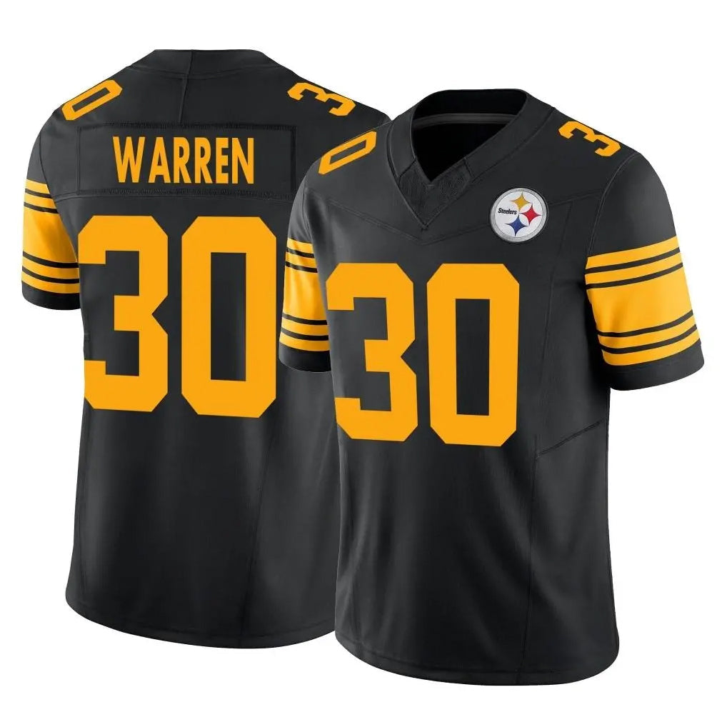 Ndoa P.Steelers #30 Jaylen Warren Player Black Limited 2nd Alternate Vapor F.U.S.E. Home Game Stitched Jerseys