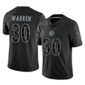 Ndoa P.Steelers #30 Jaylen Warren Player Black Reflective Limited Home Game Stitched Jerseys