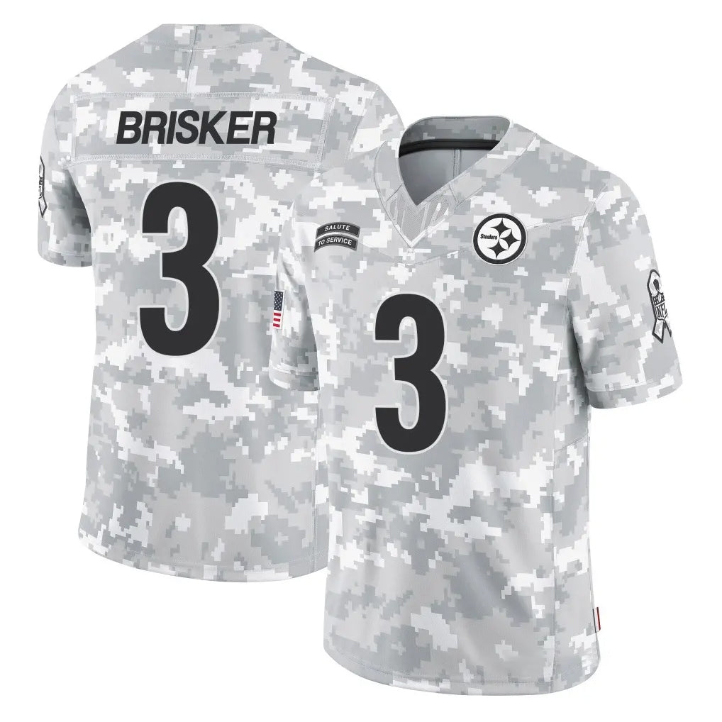 Ndoa P.Steelers #3 Jaquan Brisker Player Arctic Camo Limited Salute To Service Home Game Stitched Jerseys