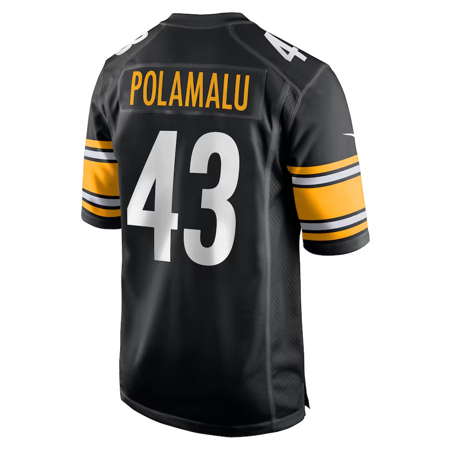 Ndoa P.Steelers #43 Troy Polamalu Player Black Home Game Stitched Jerseys