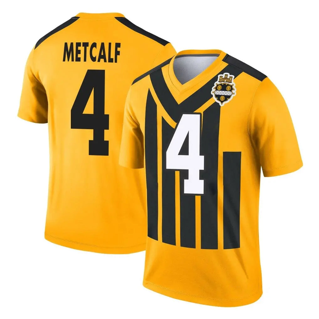 Ndoa P.Steelers #4 DK Metcalf Player Gold Legend Limited 1933 Throwback Performance Home Game Stitched Jerseys