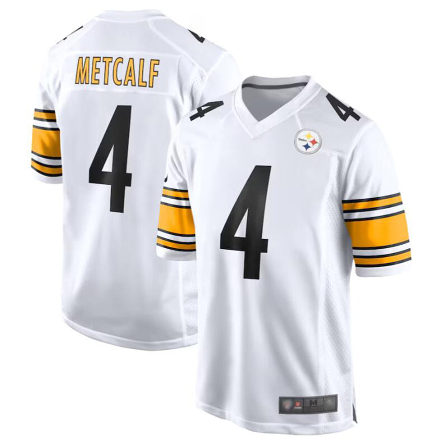 Ndoa P.Steelers #4 DK Metcalf Player White Game Replica Stitched Jerseys