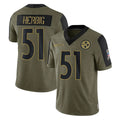 Ndoa P.Steelers #51 Nick Herbig Player Olive Salute To Service Limited Game Stitched Jerseys