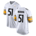 Ndoa P.Steelers #51 Nick Herbig Player White Home Game Stitched Jerseys