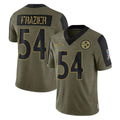 Ndoa P.Steelers #54 Zach Frazier Player Olive Salute To Service Limited Game Stitched Jerseys