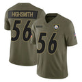 Ndoa P.Steelers #56 Alex Highsmith Player Olive 2025 Salute To Service Limited Home Game Stitched Jerseys