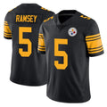 Ndoa P.Steelers #5 Jalen Ramsey Player Black Limited Color Rush Home Game Stitched Jerseys