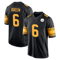 Ndoa P.Steelers #6 Patrick Queen Player Black Color Rush Home Game Stitched Jerseys