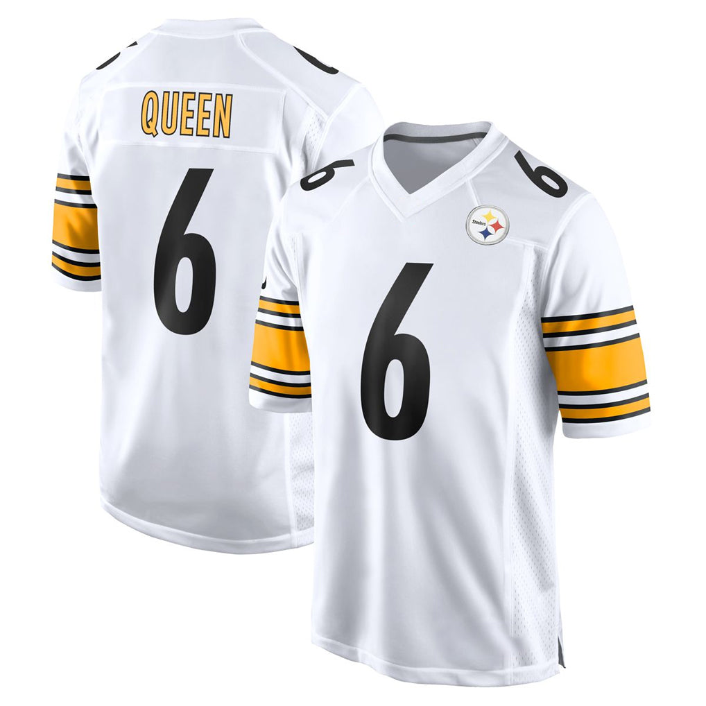 Ndoa P.Steelers #6 Patrick Queen Player White Home Game Stitched Jerseys