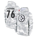 Ndoa P.Steelers #76 Troy Fautanu Player Arctic Camo Limited Salute to Service Pullover Hoodies Game Stitched Jerseys