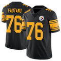 Ndoa P.Steelers #76 Troy Fautanu Player Black Limited Color Rush Home Game Stitched Jerseys