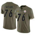 Ndoa P.Steelers #76 Troy Fautanu Player Olive Limited Salute To Service Home Game Stitched Jerseys