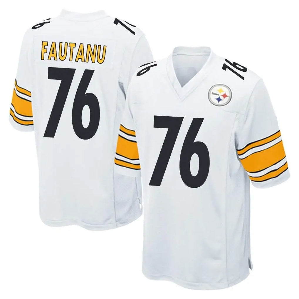 Ndoa P.Steelers #76 Troy Fautanu Player White Home Game Stitched Jerseys