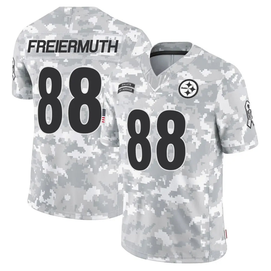 Ndoa P.Steelers #88 Pat Freiermuth Player Arctic Camo Salute to Service Limited Stitched Jerseys