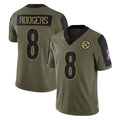 Ndoa P.Steelers #8 Aaron Rodgers Player Olive Salute To Service Limited Game Stitched Jerseys