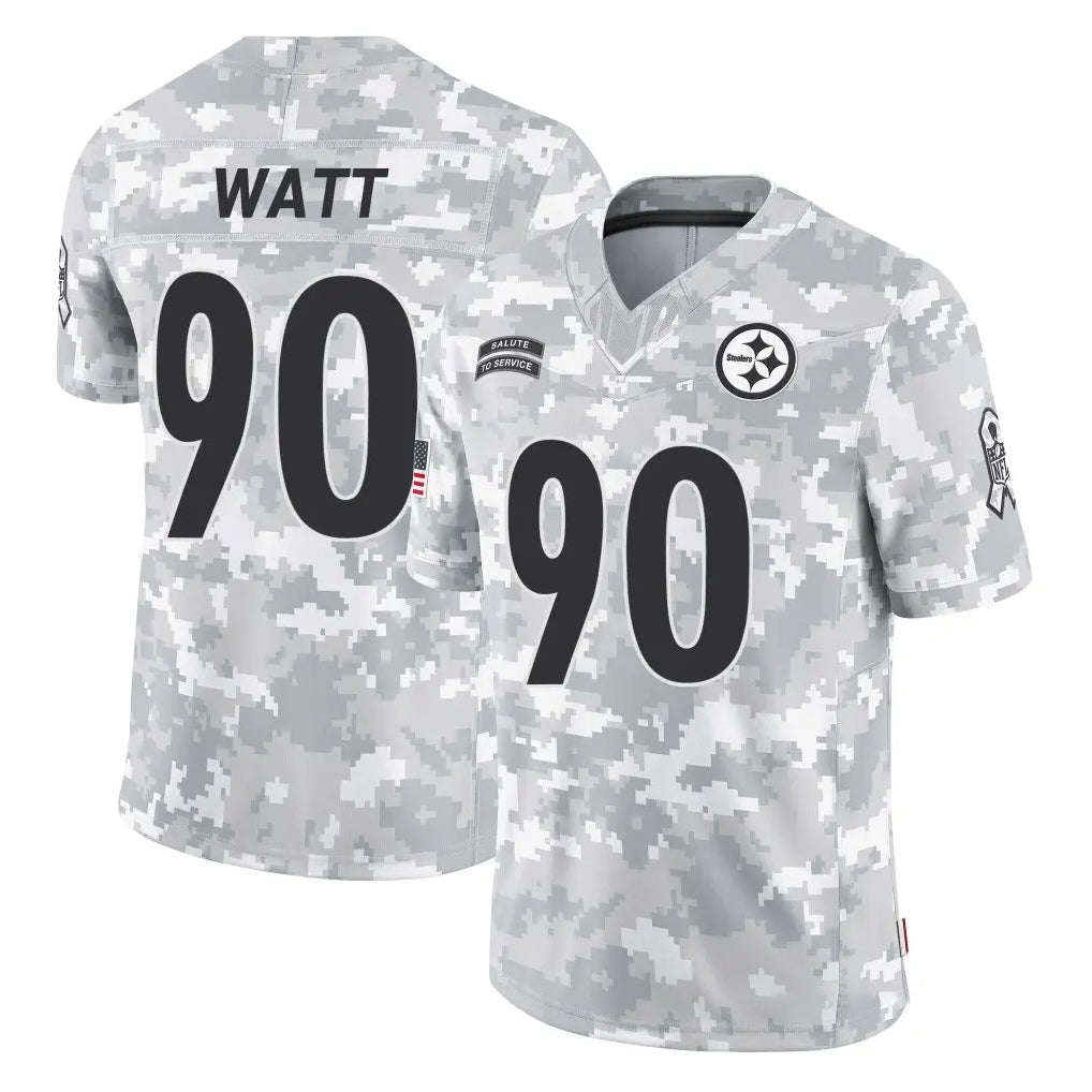 Ndoa P.Steelers #90 T.J. Watt Player Arctic Camo Limited Salute To Service Home Game Stitched Jerseys