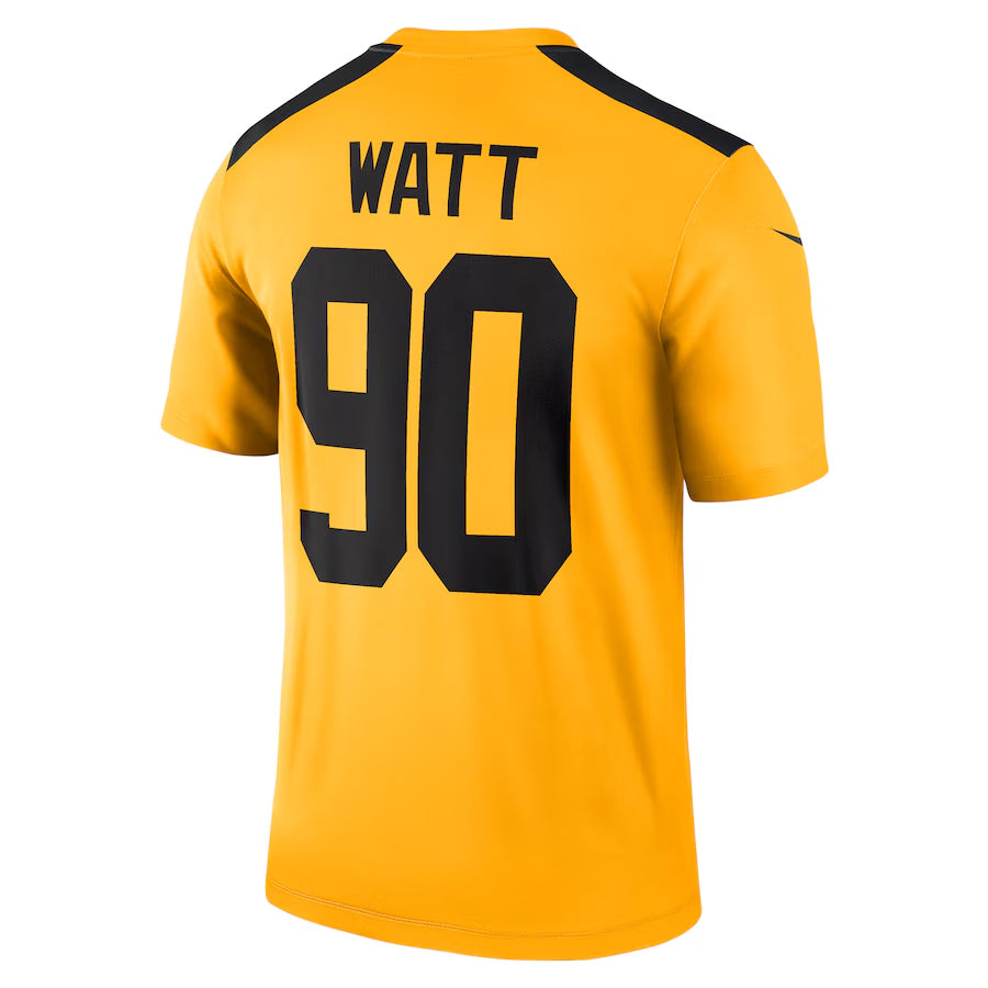Ndoa P.Steelers #90 T.J. Watt Player Gold Alternate 1933 Throwback Legend Performance Top Stitched Jerseys