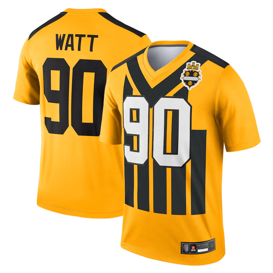 Ndoa P.Steelers #90 T.J. Watt Player Gold Alternate 1933 Throwback Legend Performance Top1 Stitched Jerseys
