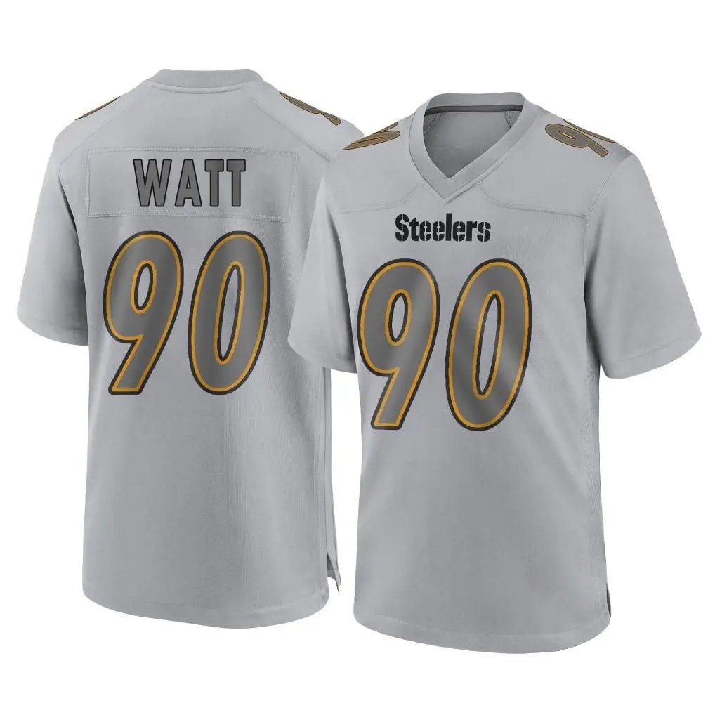 Ndoa P.Steelers #90 T.J. Watt Player Gray Atmosphere Fashion Home Game Stitched Jerseys