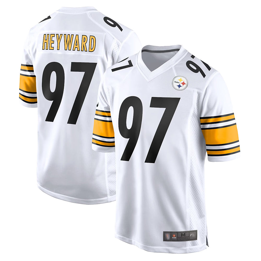 Ndoa P.Steelers #97 Cameron Heyward Player White Home Game Stitched Jerseys