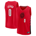 Ndoa PT.Blazers #0 Damian Lillard Fanatics Red Fast Break Replica Jerseys - Statement Edition
