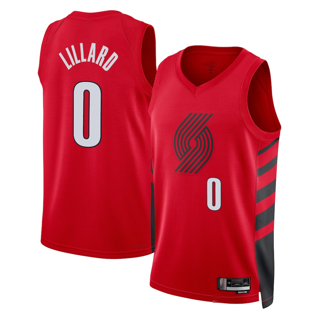 Ndoa PT.Blazers #0 Damian Lillard White Swingman Jerseys - Association Edition