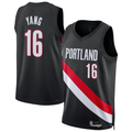Ndoa PT.Blazers #16 Yang Hansen Black Swingman Jerseys - Icon Edition