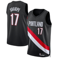 Ndoa PT.Blazers #17 Shaedon Sharpe Black Swingman Jerseys - Icon Edition
