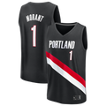 Ndoa PT.Blazers #1 Ja Morant Fanatics Black Fast Break Jerseys - Icon Edition