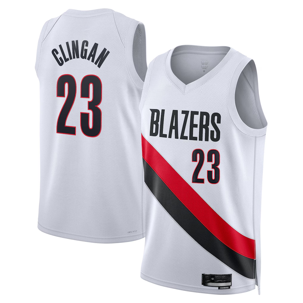 Ndoa PT.Blazers #23 Donovan Clingan White Swingman Jerseys - Association Edition