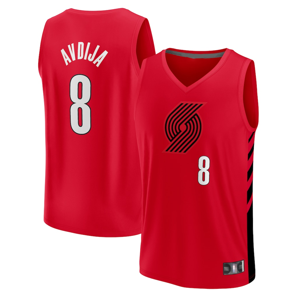 Ndoa PT.Blazers #8 Deni Avdija Fanatics Red Fast Break Player Jerseys - Statement Edition