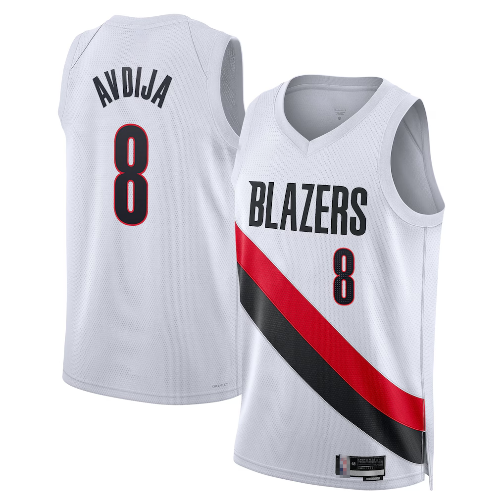 Ndoa PT.Blazers #8 Deni Avdija White Swingman Jerseys - Association Edition