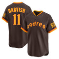 Ndoa S.Diego Padres #11 Yu Darvish Player Brown Home Cooperstown Collection Replica Game Stitched Jerseys