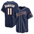 Ndoa S.Diego Padres #11 Yu Darvish Player Navy Cooperstown Collection Limited Home Stitched Jerseys