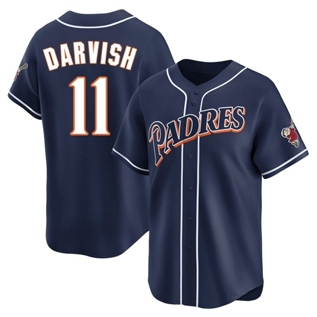 Ndoa S.Diego Padres #11 Yu Darvish Player Navy Cooperstown Collection Limited Home Stitched Jerseys