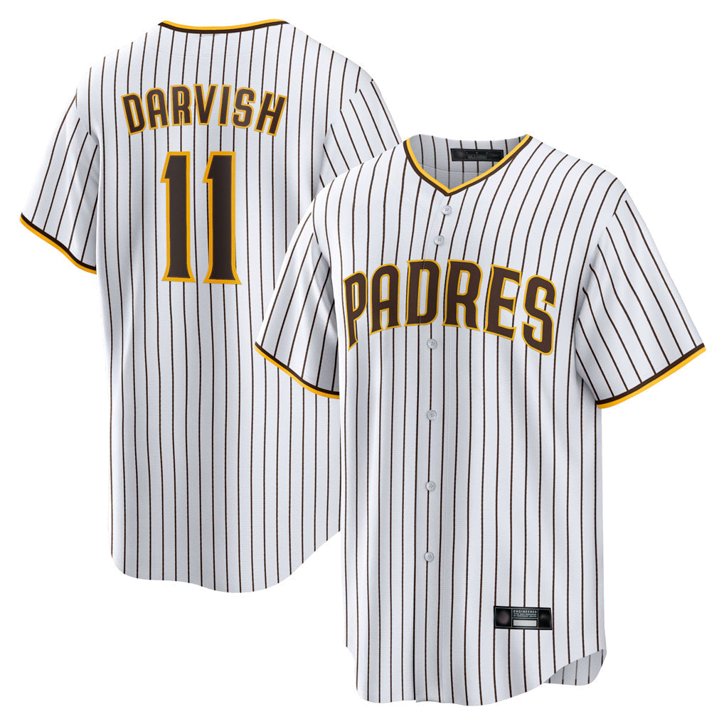 Ndoa S.Diego Padres #11 Yu Darvish Player White Home Replica Game Stitched Jerseys