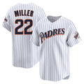 Ndoa S.Diego Padres #22 Mason Miller Player White Cooperstown Collection Limited Home Stitched Jerseys