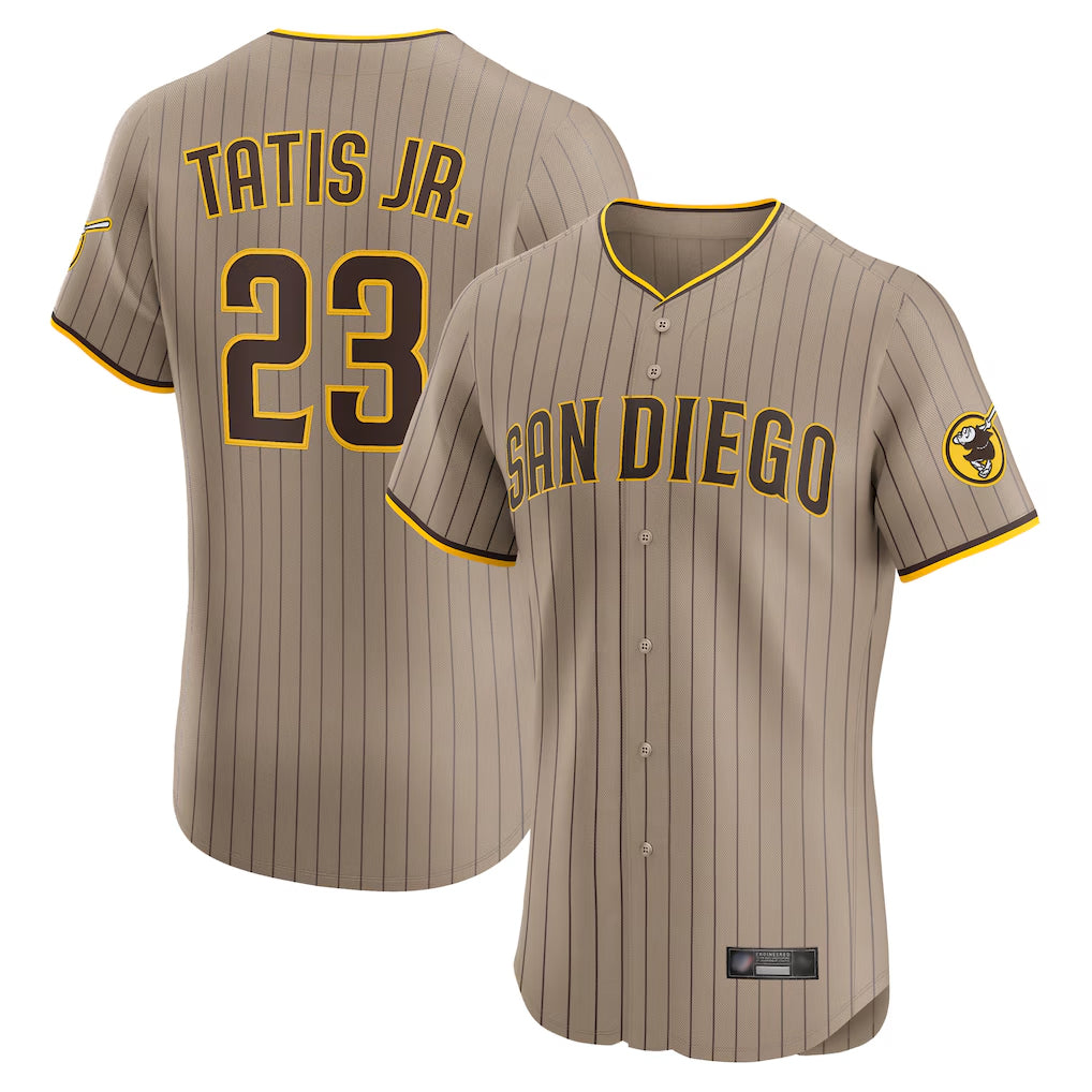 Ndoa S.Diego Padres #23 Fernando Tatis Jr Player Khaki Home Limited Elite Stitched Jerseys